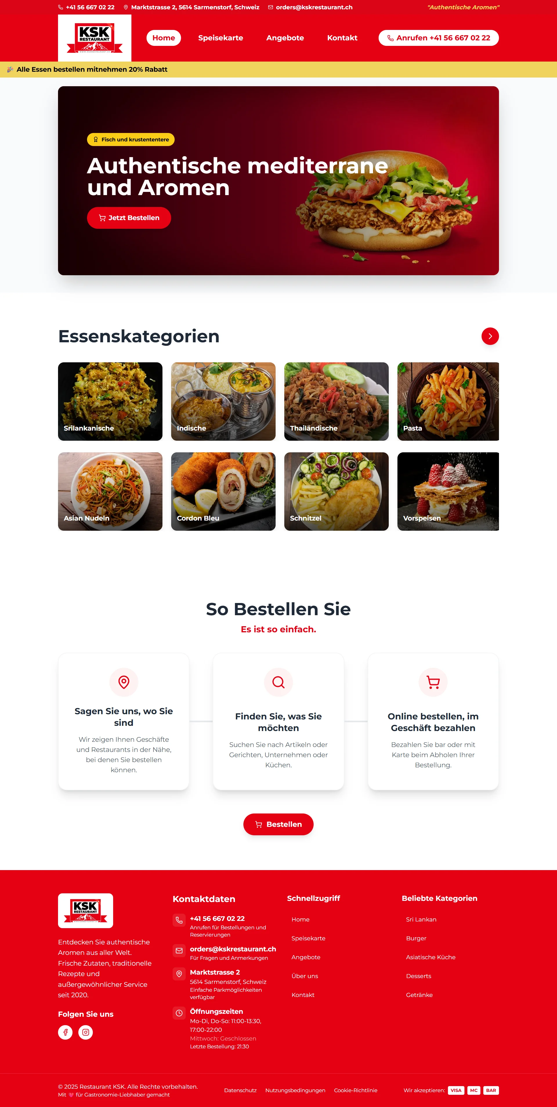 KSK Restaurant Switzerland - Main Screenshot