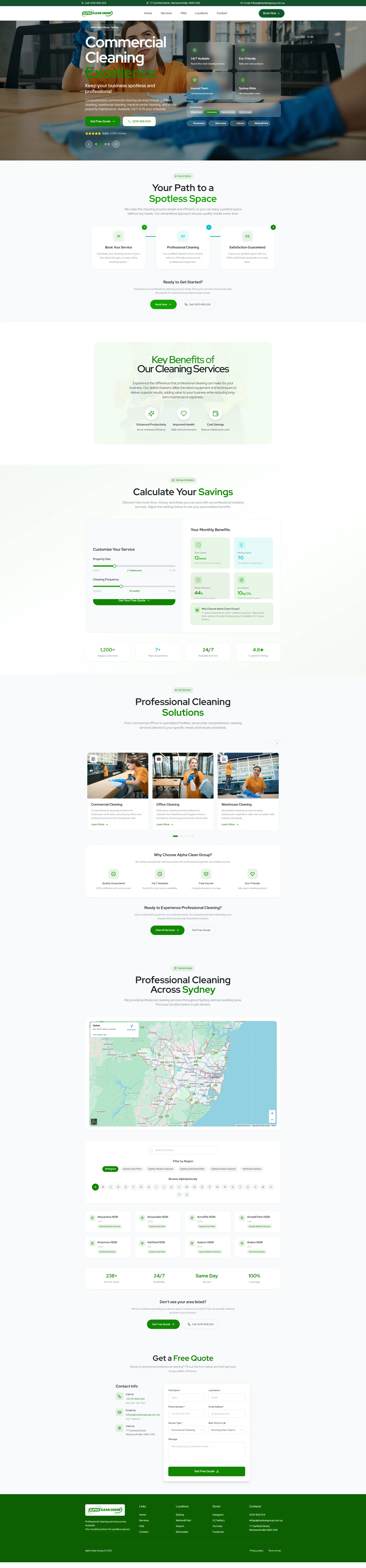 Alpha Clean Group Australia - Main Screenshot