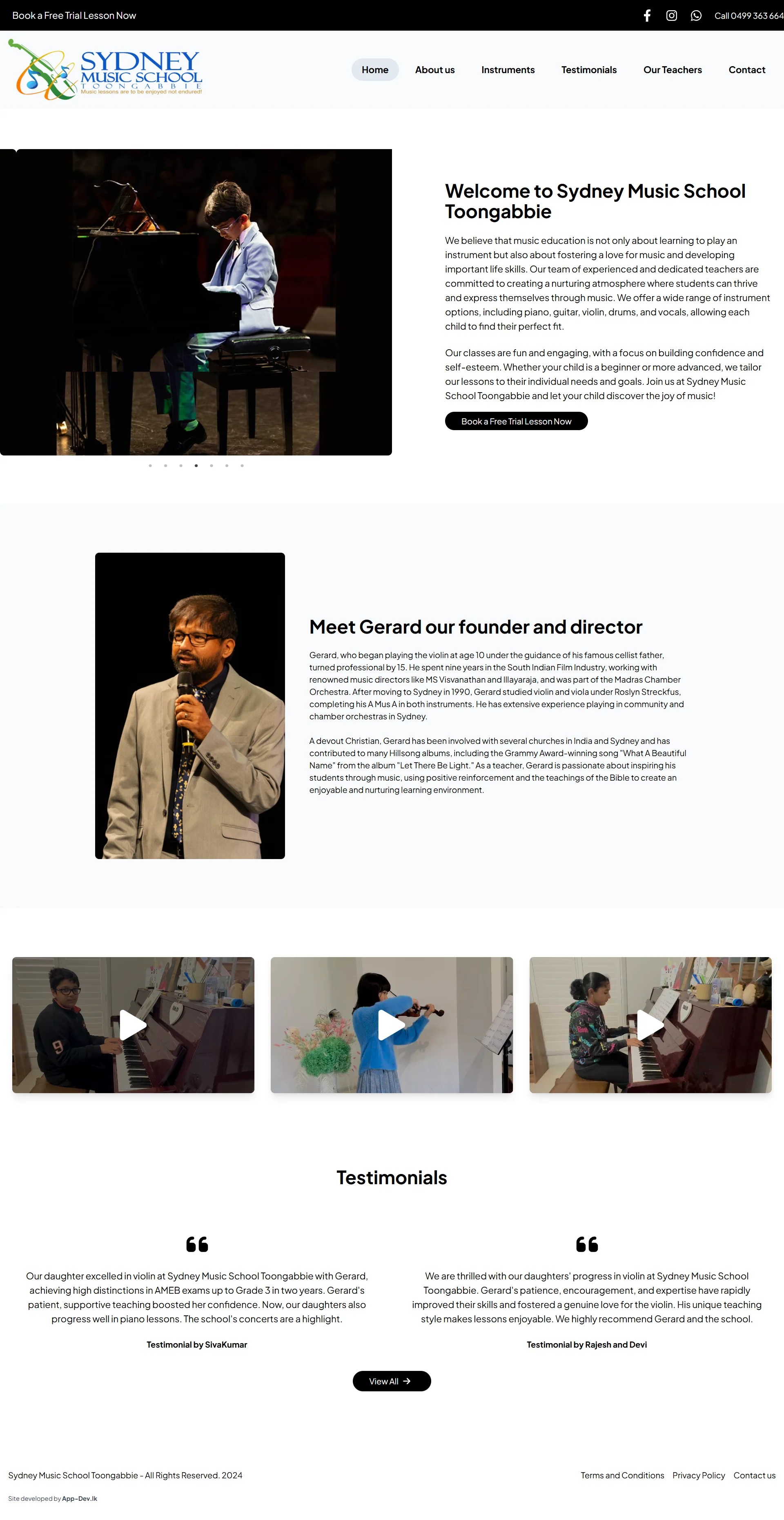 Sydney Music School Toongabbie - Main Screenshot