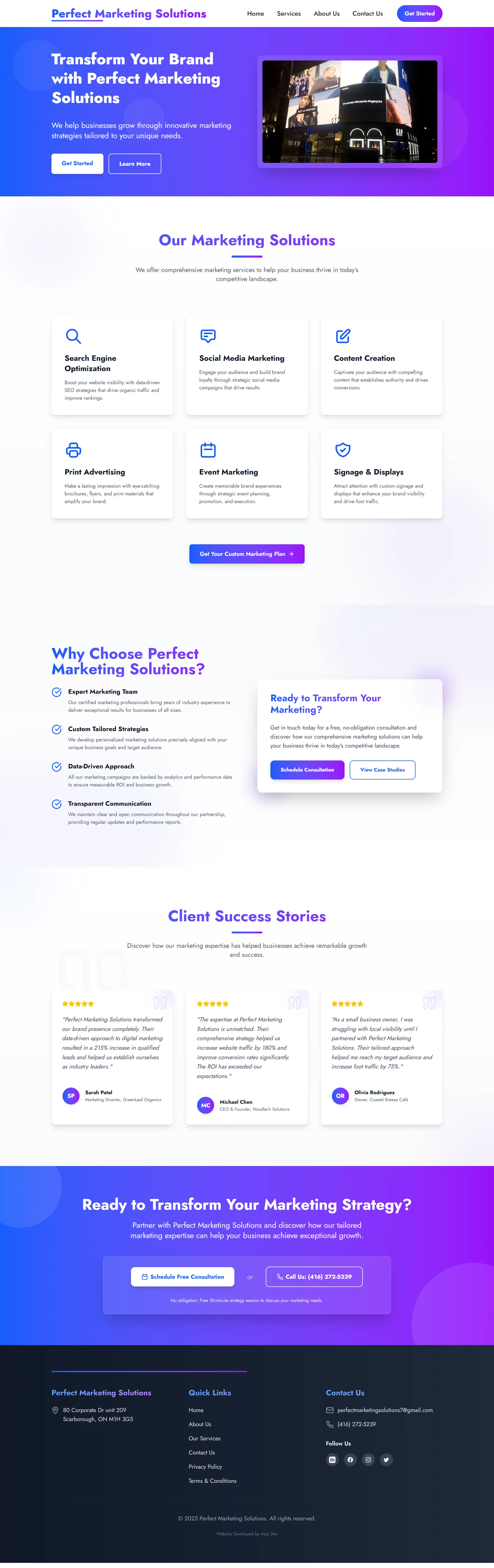 Perfect Marketing Solutions Canada - Main Screenshot