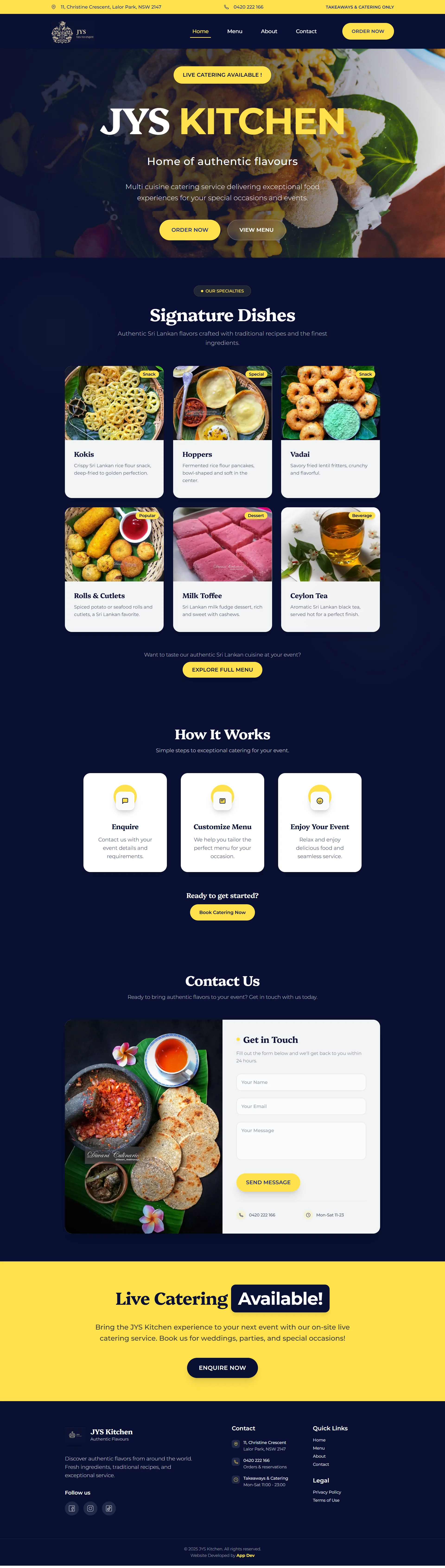 JYS Kitchen Australia - Main Screenshot