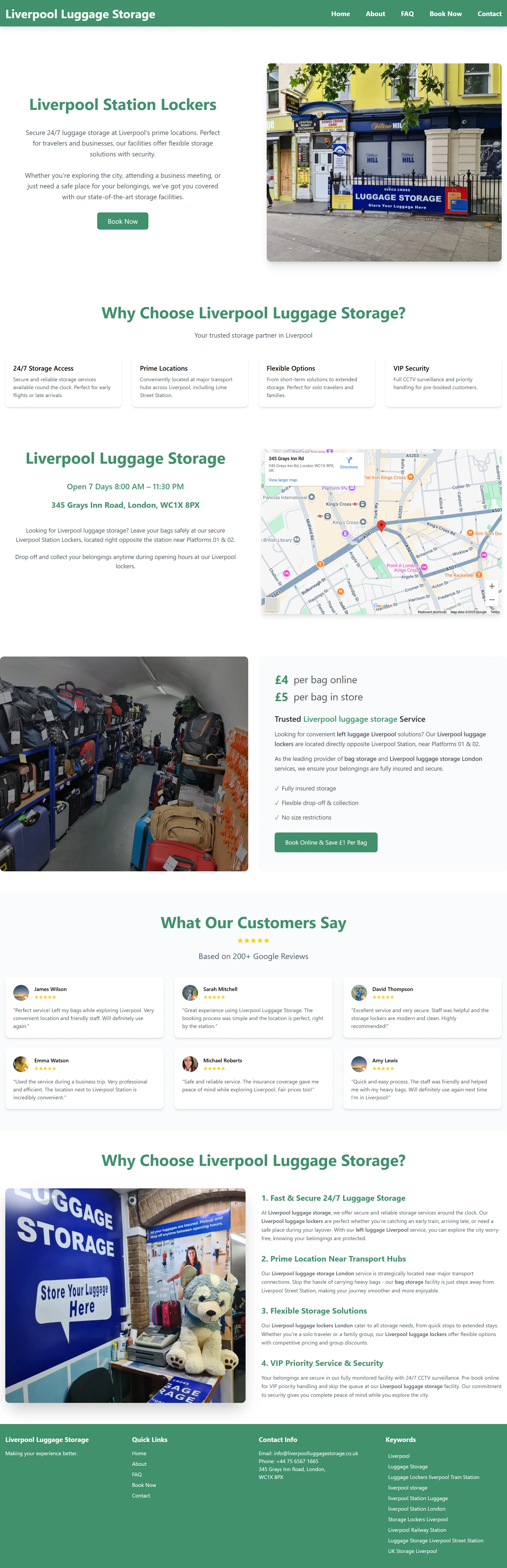 Liverpool Luggage UK - Main Screenshot