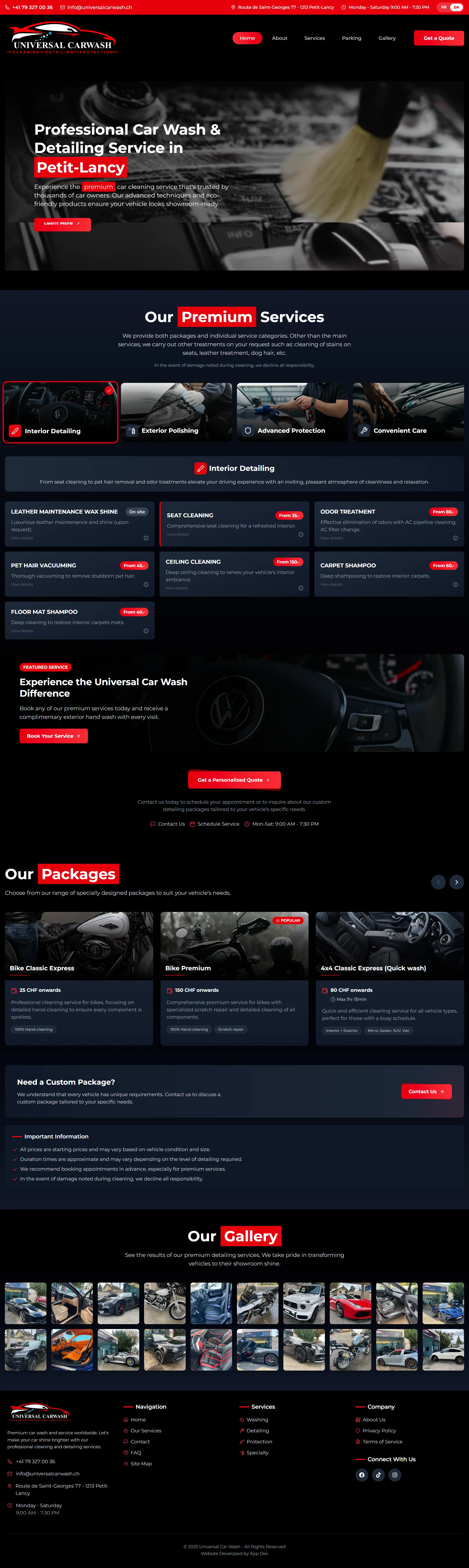 Universal Car Wash Switzerland - Main Screenshot