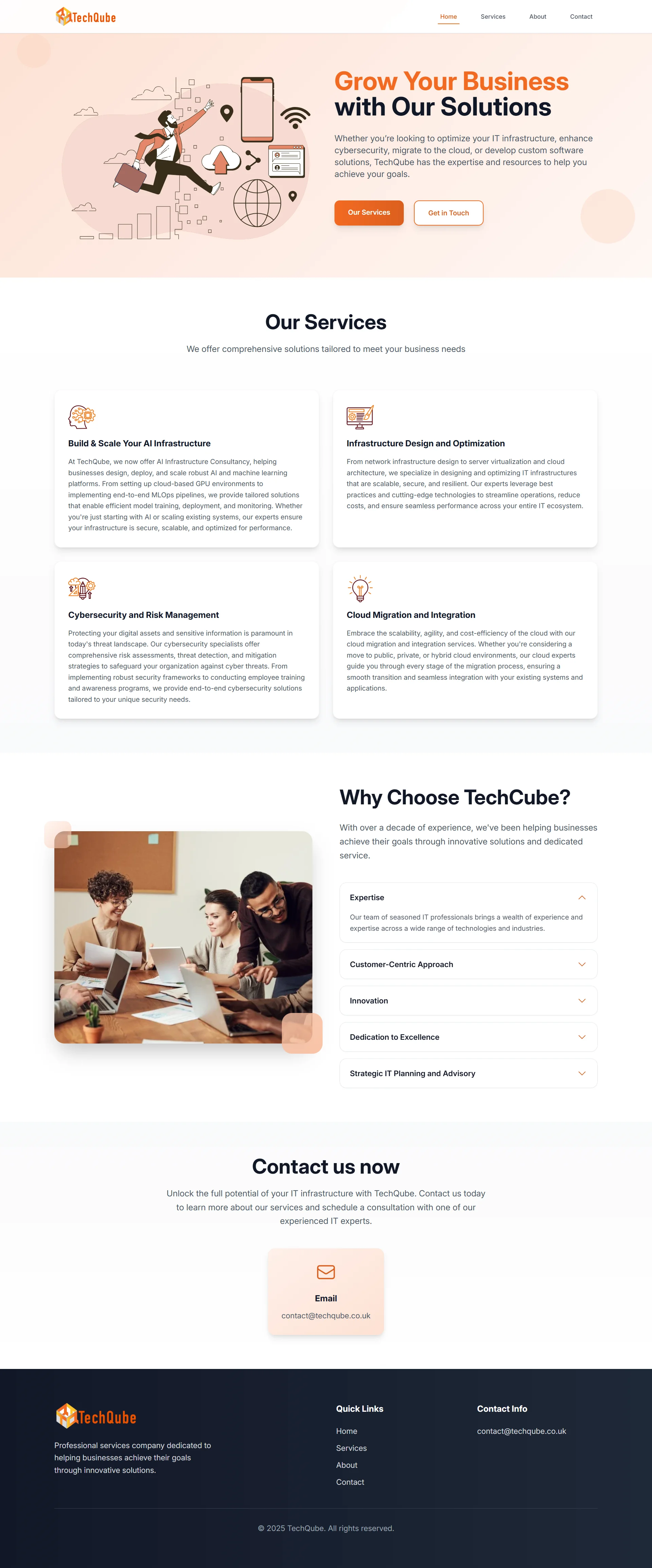 TechQube UK - Main Screenshot