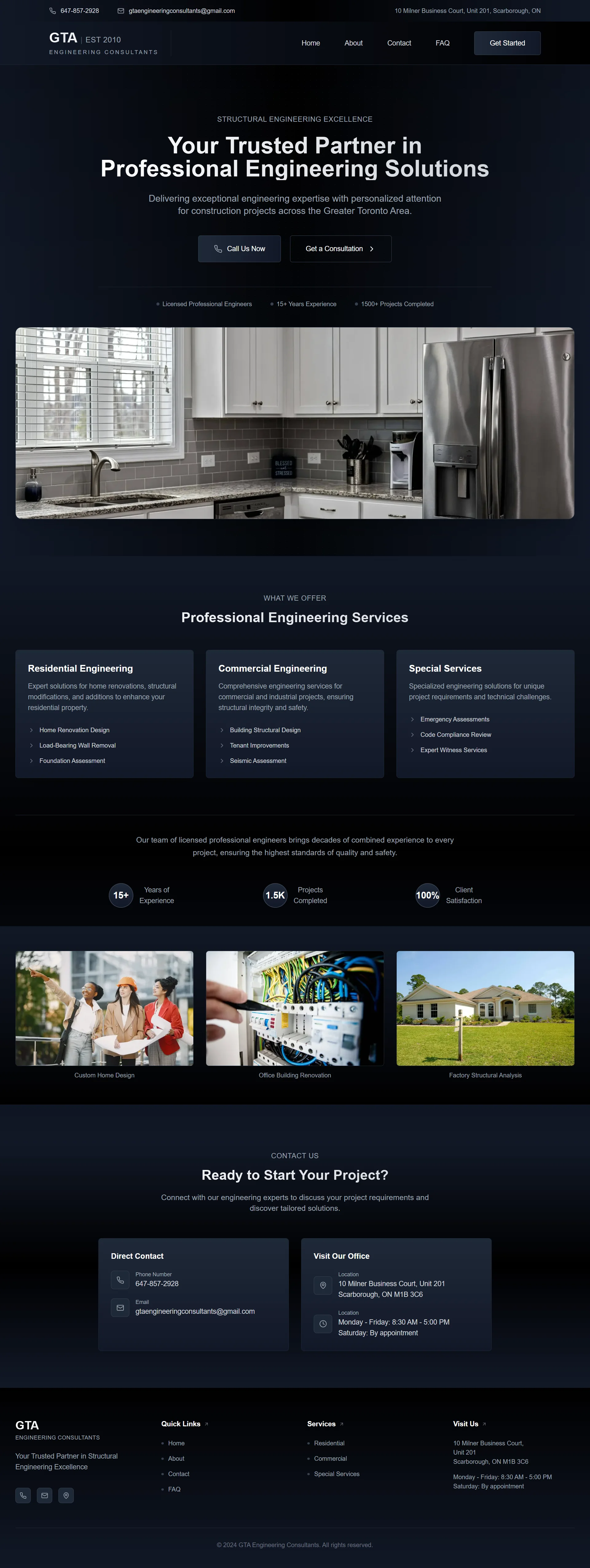 GTA Engineering Consultants - Main Screenshot