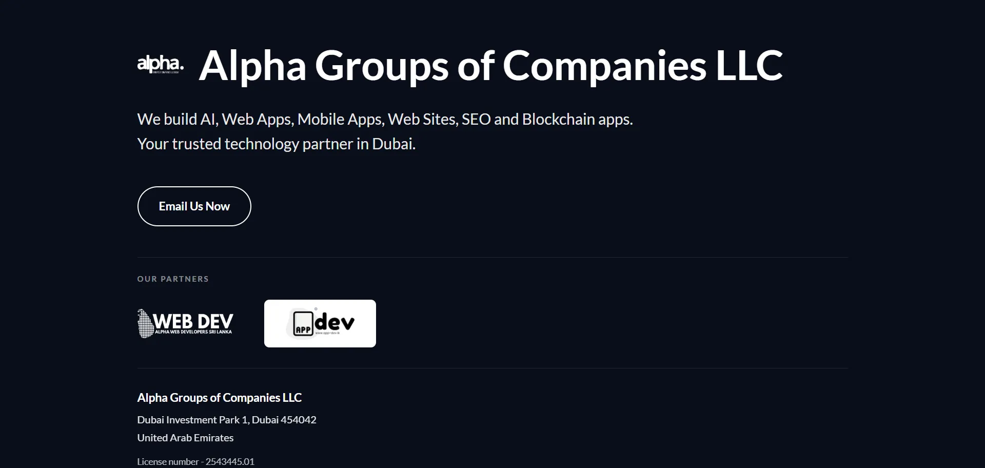 Alpha Groups of Companies - Main Screenshot