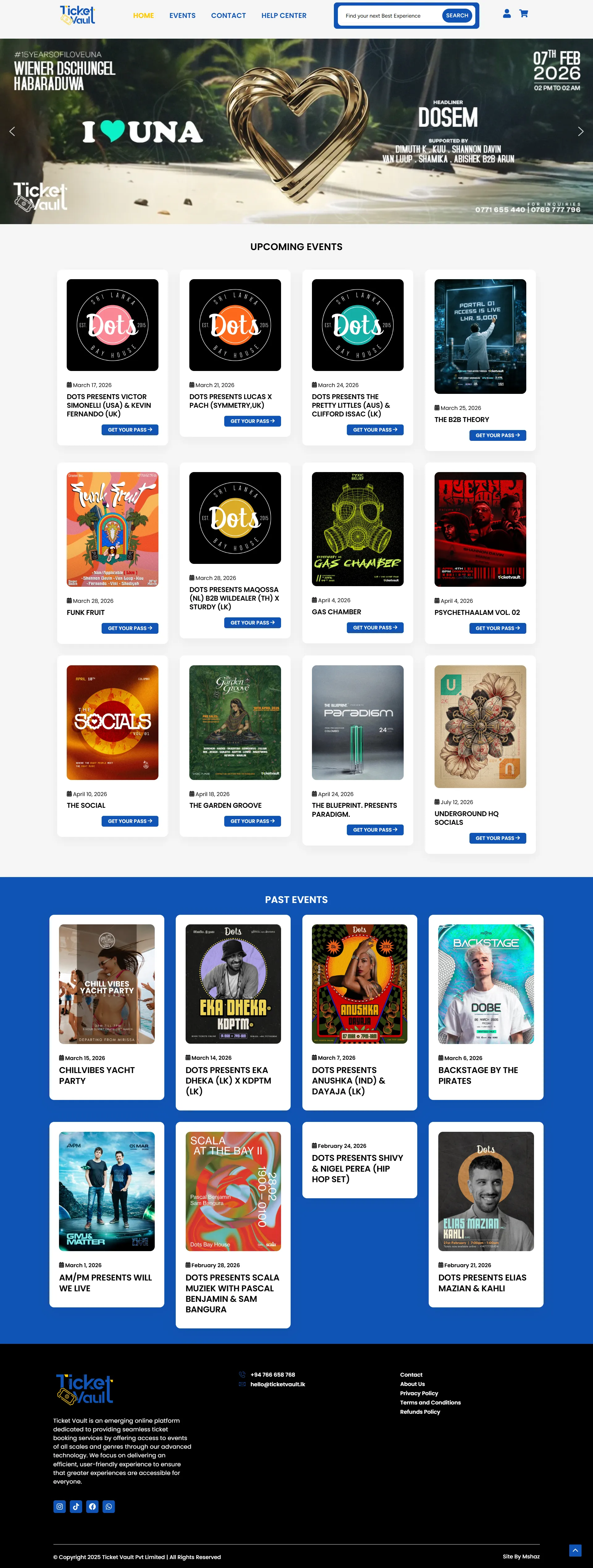 TicketVault LK - Main Screenshot